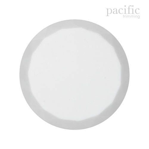 Round Flat Shape Nylon Shank Button 125504BA White