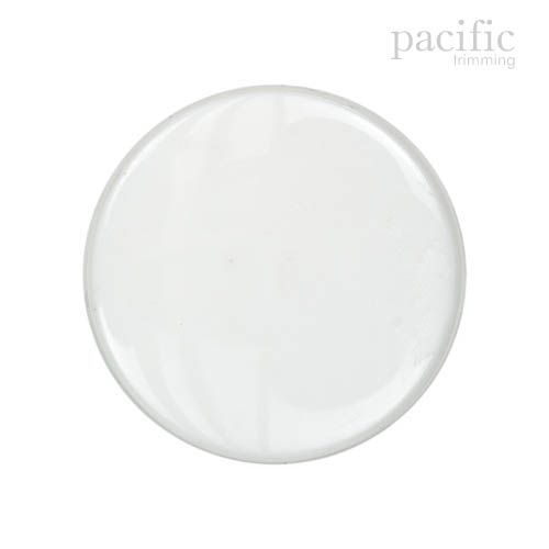 Round Flat Shape Nylon Shank Button 125526BA White