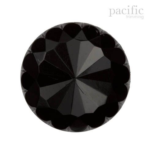 Round Nylon Shank Decorative Button Black