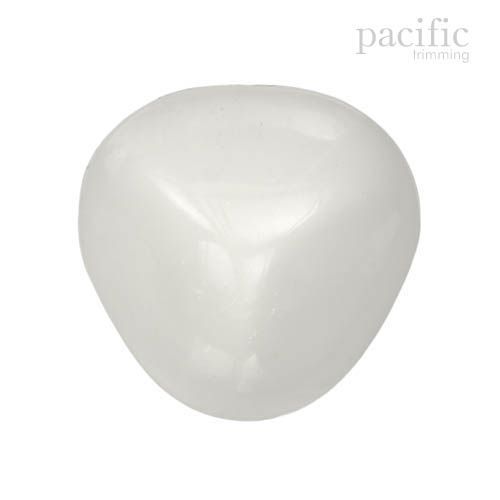 Triangle Shape Nylon Shank Button 125538BA White