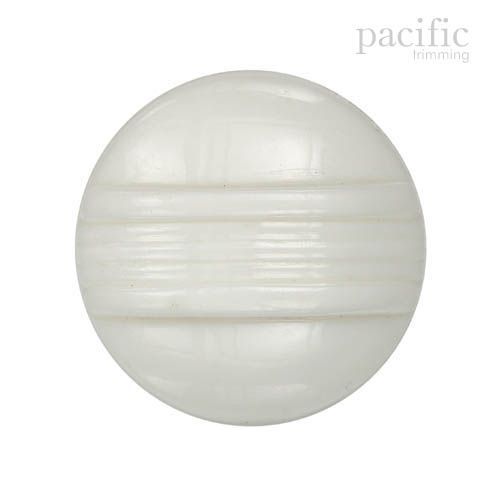 Round Nylon Shank Decorative Button White