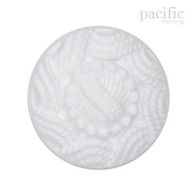 Load image into Gallery viewer, Braided Patterned Nylon Shank Decorative Button White
