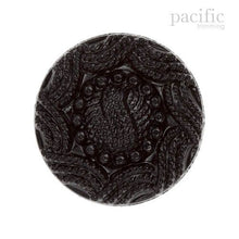 Load image into Gallery viewer, Braided Patterned Nylon Shank Decorative Button Black
