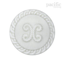 Load image into Gallery viewer, Braided Patterned Nylon Shank Decorative Button White

