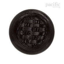Load image into Gallery viewer, Braided Patterned Nylon Shank Decorative Button Black
