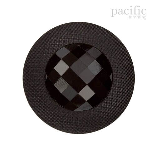 Round Black Nylon Shank Decorative Button 
