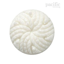 Load image into Gallery viewer, Spiral Patterned Nylon Shank Decorative Button White
