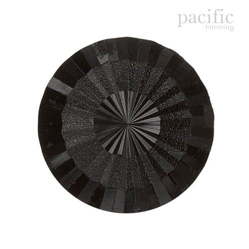 Textured Round Dome Shape Nylon Shank Decorative Button Black