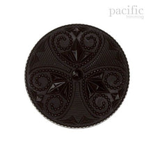 Load image into Gallery viewer, Patterned Nylon Shank Decorative Button Black
