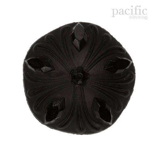 Pentagon Shape Black Nylon Shank Decorative Button 