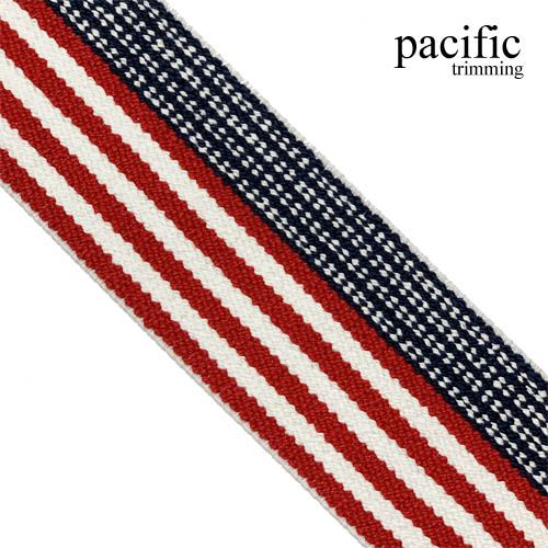 1 1/2", 2" USA Flag Patterned Elastic