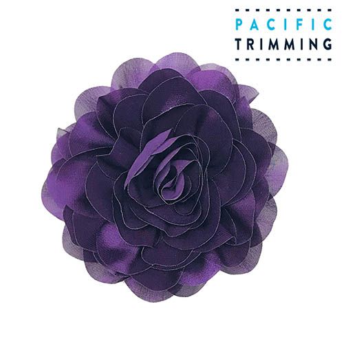 5 Inch Beautiful Floral Appliques Purple