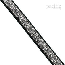 Load image into Gallery viewer, Metallic Elastic Band Black/Silver 2 Sizes
