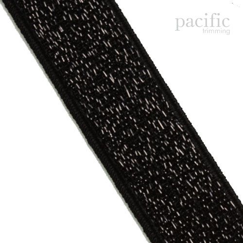 Metallic Elastic Woven Band Black/Black Multiple Sizes