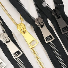 Load image into Gallery viewer, #12 One Way Metal Teeth Zipper 36&quot;
