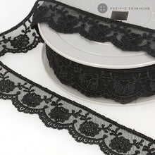 Load image into Gallery viewer, Premium Quality 1 1/4&quot; Flower Embroidered Lace
