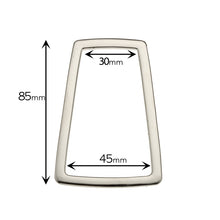 Load image into Gallery viewer, 30mm Metal Trapezoid Ring Silver 
