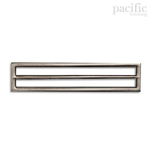 2 Inch by 0.5 Inch Rectangle Slider Silver