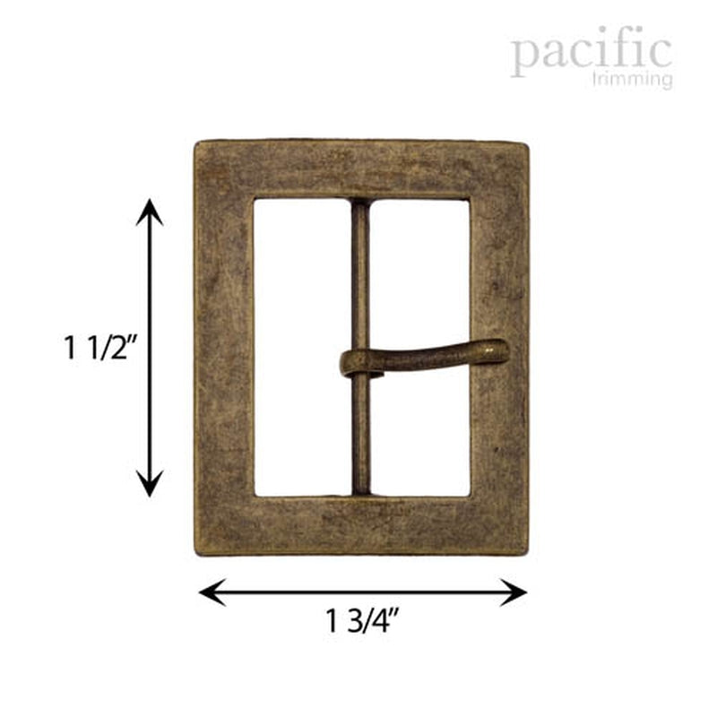 1.5 Inch Metal Rectangle Buckle Antique Brass
