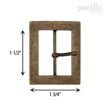Load image into Gallery viewer, 1.5 Inch Metal Rectangle Buckle Antique Brass
