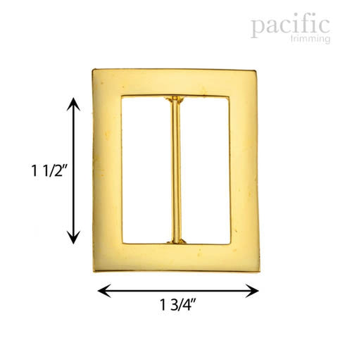 1.5 Inch Metal Rectangle Buckle Gold