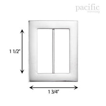 Load image into Gallery viewer, 1.5 Inch Metal Rectangle Buckle Nickel 
