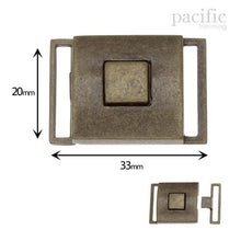 Load image into Gallery viewer, 20mm Front Buckle Closure Antique Brass

