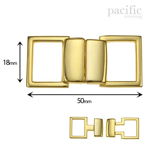 18mm Front Buckle Closure Gold
