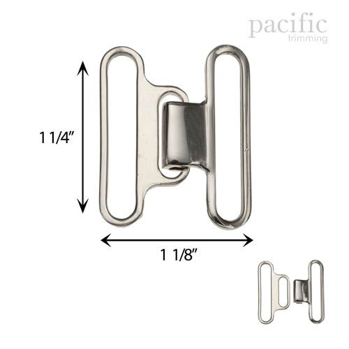 1.25 Inch Front Buckle Closure Silver
