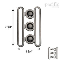 Load image into Gallery viewer, Front Buckle Closure Gunmetal Multiple Sizes
