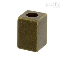 Load image into Gallery viewer, 4mm Metal Cube Cord End : 170755 (3 Colors) - Pacific Trimming
