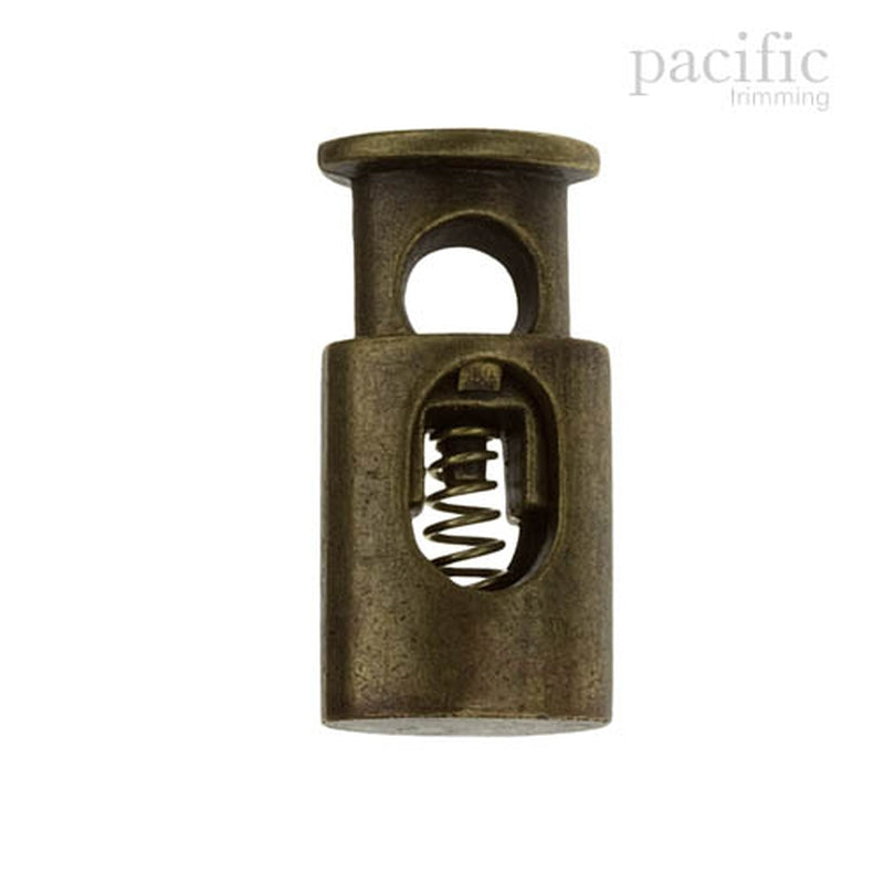 4mm Flat Metal Cord Lock Antique Brass