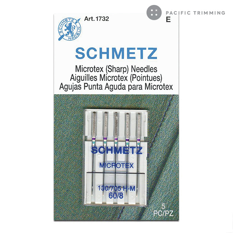 Schmetz Microtex (Sharp) Needles, Size 60/8