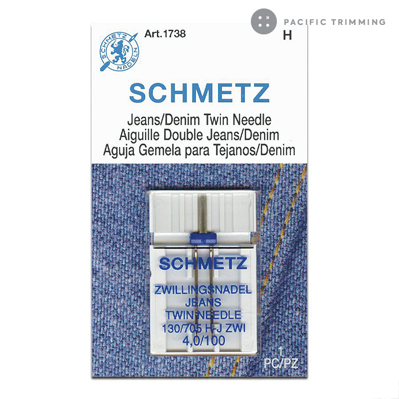 Schmetz Jeans/Denim Twin Needle, Size 4.0/100