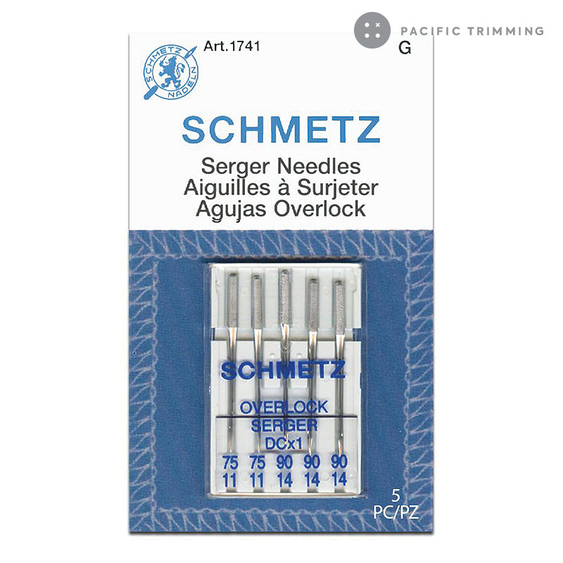 Schmetz Overlock, DCX1 Needles, Assorted Sizes (11/14)