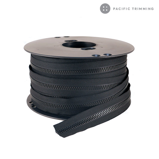 riri Zipper Continuous Chain Decor Plastic Tape Black