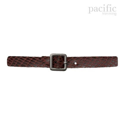 4 Inch Leather Closure Brown/Gunmetal