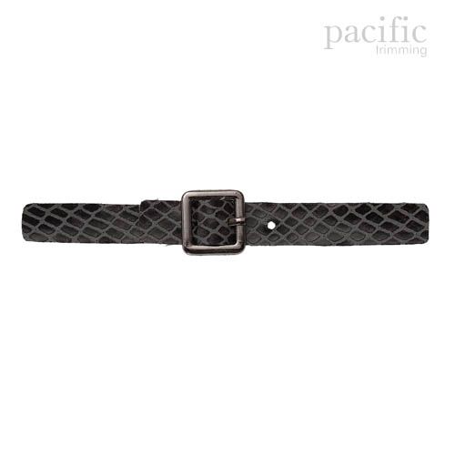 4 Inch Leather Closure Black/Gunmetal