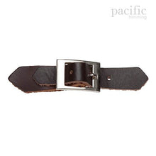 Load image into Gallery viewer, 3.5 Inch Leather Closure Brown/Silver
