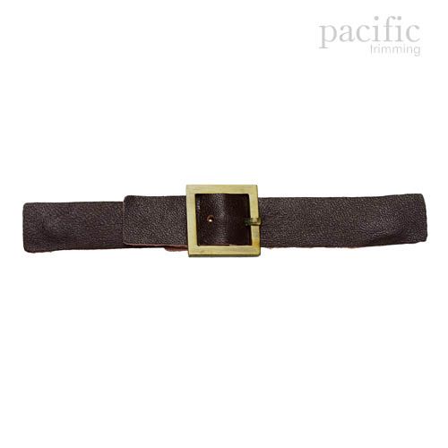 4.5 Inch Leather Closure Brown/Antique Brass