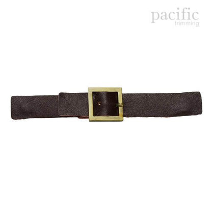 4.5 Inch Leather Closure Brown/Antique Brass