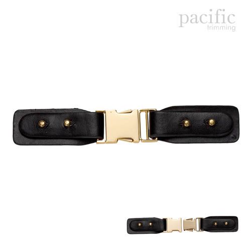 Buckle Leather Closure Black/Gold