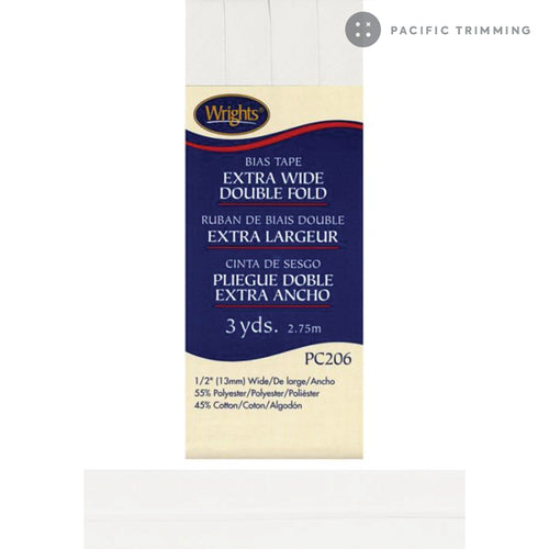 Wrights Double Fold Bias Tape  1/2