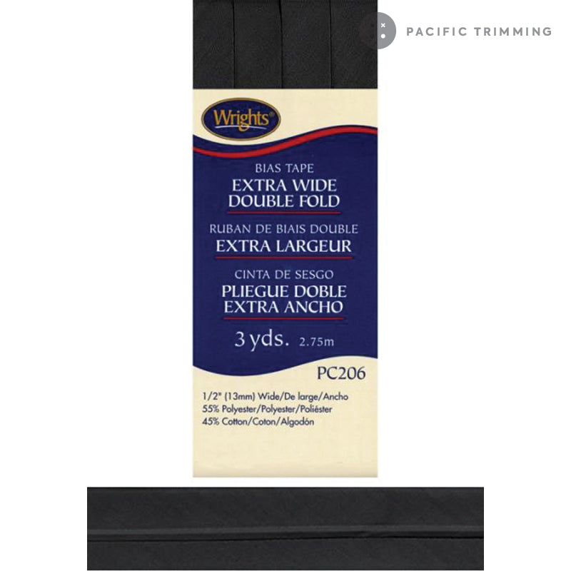 Wrights Double Fold Bias Tape  1/2