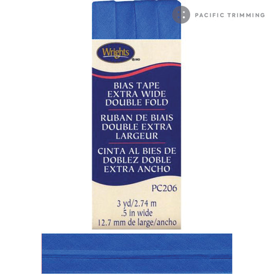 Copy of Wrights Double Fold Bias Tape  1/2" Royal