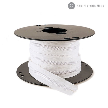 riri Zipper Continuous Chain Decor Plastic Tape White