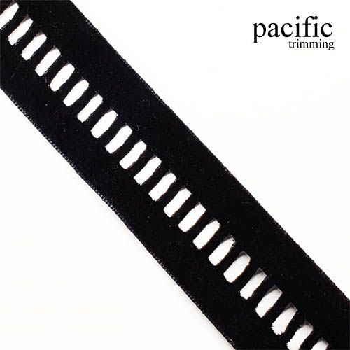 1 Inch Black Polyester Lace Trim