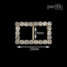 Load image into Gallery viewer, 9mm Mini Rhinestone Slider Gold
