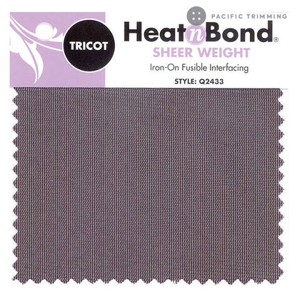 HeatnBond Sheer Weight Tricot Fusible Interfacing 20" Black