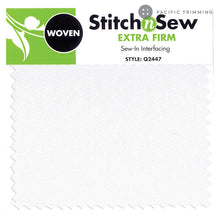 Load image into Gallery viewer, StitchnSew Extra Firm Woven Sew In Interfacing 20&quot; White
